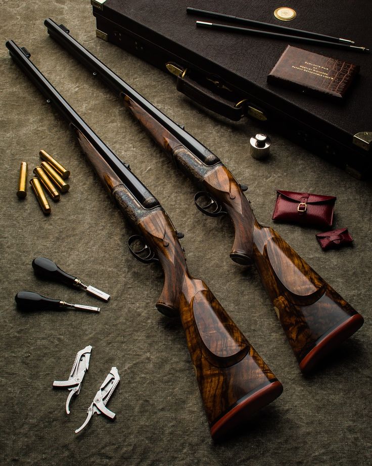 Sporting firearms arranged for collection care